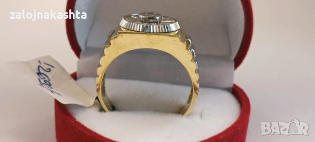 Мъжки-Златен пръстен -11,03гр/14кр, снимка 5 - Пръстени - 52480100