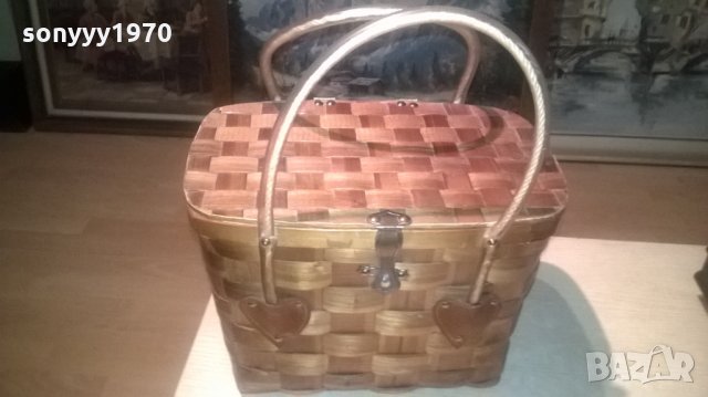 АНТИКА-ДЪРВЕНА ЧАНТА-ВНОС ШВЕИЦАРИЯ, снимка 6 - Колекции - 27299884