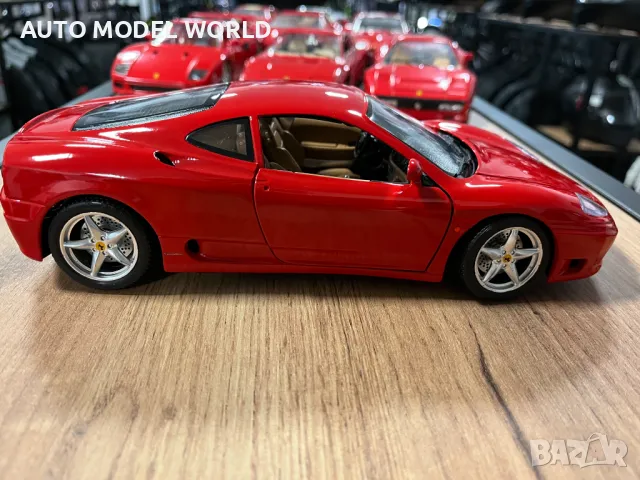 BBURAGO метална колекционерска количка FERARRI 360 MODENA 1:18,нова, снимка 2 - Колекции - 48451164