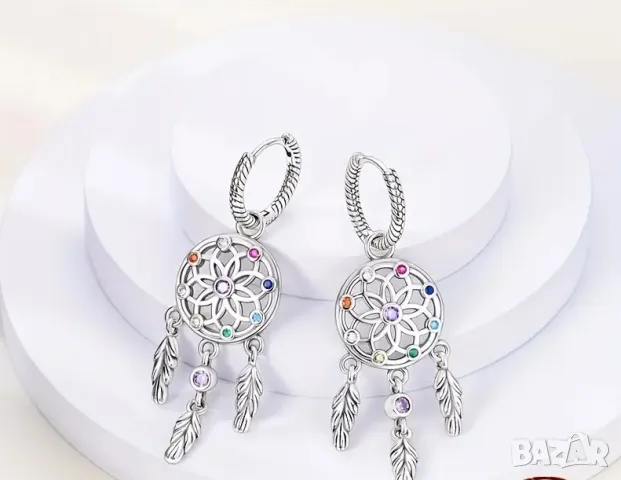 Обици дървото на живота, снимка 2 - Обеци - 47931635