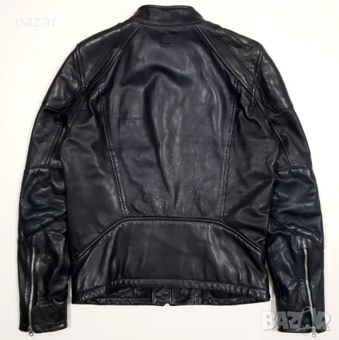 G-STAR Motac-O Biker Оригинално Кожено Мъжко Яке М, снимка 6 - Якета - 51945177
