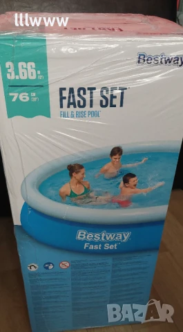 Надуваем басейн с помпа 3.66 - 76см