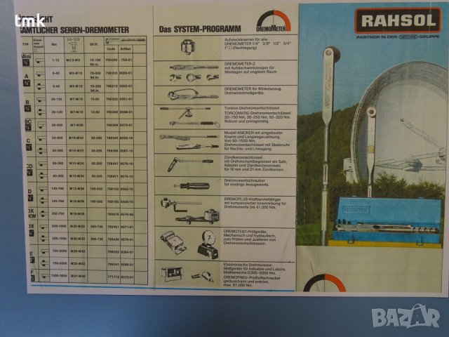 Динамометричен ключ Gedore Rahsol Dremometer type DX, снимка 13 - Други инструменти - 39230002