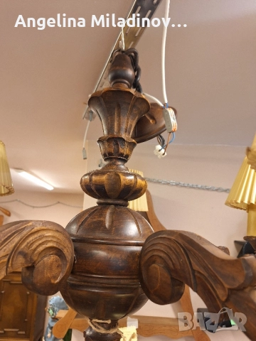Винтидж полилей дъб масив , снимка 2 - Полилеи - 51780421