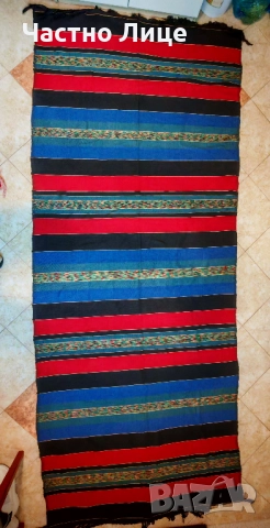 Голяма Старинна Двулицева Хърцойска Черга Ръчно Тъкана , снимка 3 - Антикварни и старинни предмети - 52116586