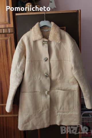 Леко палто имитация на кожа, снимка 2 - Палта, манта - 26456360