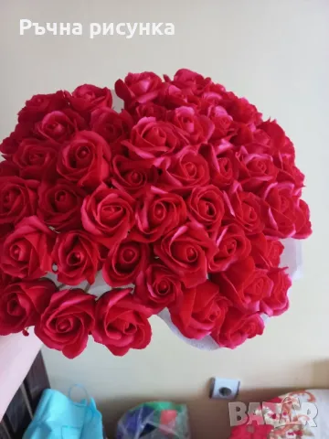 Голям букет от 51 сапунени рози, снимка 3 - Декорация за дома - 49894439