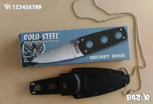 Нож за скрито носене на врата-Cold Steel Secret Edge 70х164, снимка 2 - Ножове - 50771121