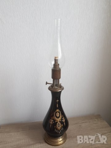 Френска стъклена газова лампа, снимка 5 - Антикварни и старинни предмети - 37690522