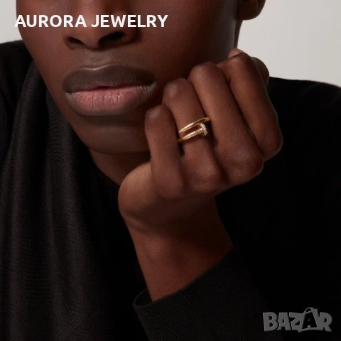 CARTIER Nail Juste un Clou Classic Gold Diamonds Пръстен Пирон, снимка 9 - Пръстени - 53148943