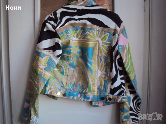 Късо оригинално дънково яке на Роберто Кавали , снимка 3 - Якета - 26847058