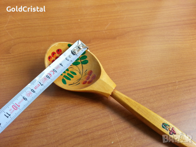 Руска дървена лъжица черпак, снимка 4 - Антикварни и старинни предмети - 36461958