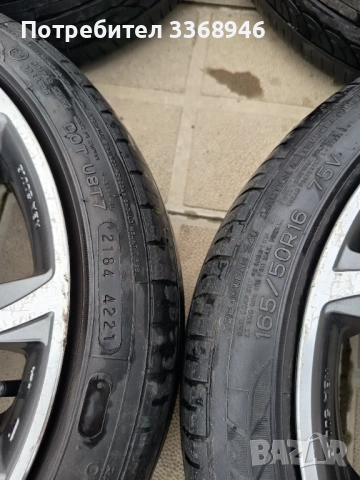 Джанти 16" 4х100 MAK с гуми 165/50/16, снимка 8 - Гуми и джанти - 53515011