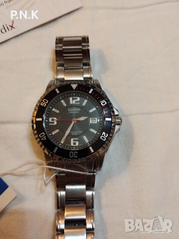 Нов мъжки ръчен часовник Casio херметик до 200 м с кристално стъкло , сертификат и касов бон, снимка 10 - Мъжки - 52861618