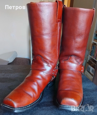 Мотоциклетни ботуши тип "harness" със скосен (квадратен) връх, снимка 5 - Мъжки ботуши - 52960845