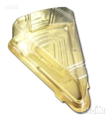 Пластмасова триъгълна pvc кутия за парче резен торта с капак, снимка 2 - Кутии за храна - 43039445