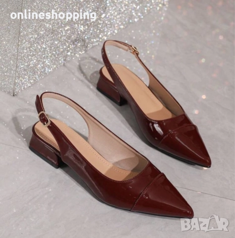 **НОВИ** Елегантни дамски сандали в цвят бордо, снимка 2 - Дамски елегантни обувки - 52856413