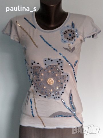 Четири различни броя / Еластична блуза тип тениска, с къс ръкав / "Roberto Sarto" , снимка 3 - Тениски - 26696649