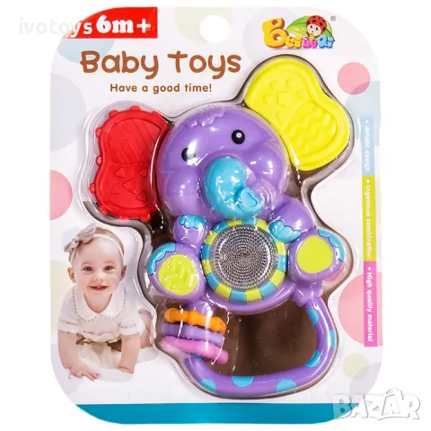 Музикална дрънкалка Слонче, снимка 1