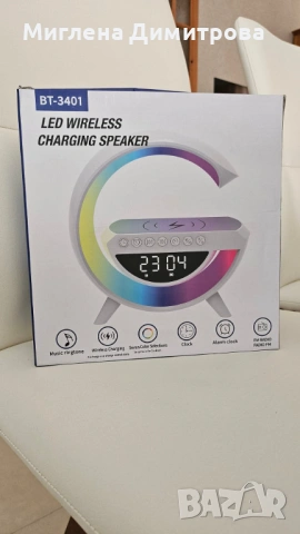 модерен Bluetooth високоговорител BT-3401 с LED светлина за настроение