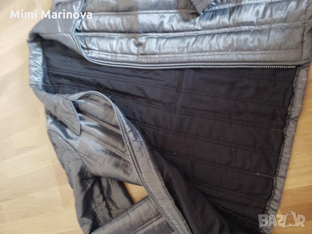 Сиво Лъскаво яке, снимка 2 - Якета - 34809426