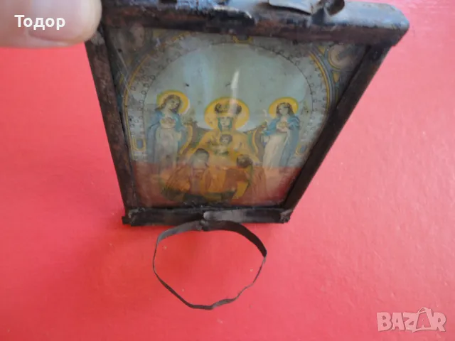 Старинна домашна икона кандило , снимка 5 - Антикварни и старинни предмети - 49643119