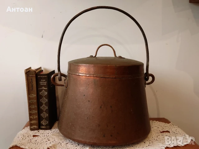 старинен меден котел 15 литра , снимка 7 - Други - 50536816