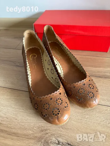 Естествена кожа-40 номер, снимка 2 - Дамски елегантни обувки - 47301872