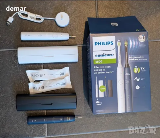 Електрическа четка за зъби Philips Sonicare 5500, 2 бр,модел HX7119/01, снимка 8 - Други - 47545408