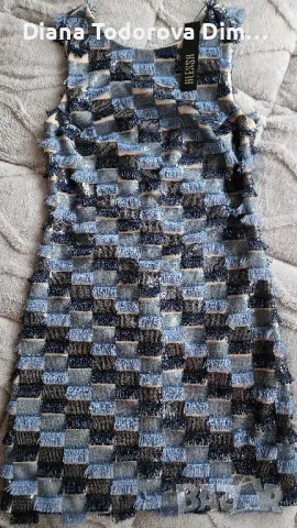 дамска рокля с ресни и пайети , снимка 2 - Рокли - 48471467