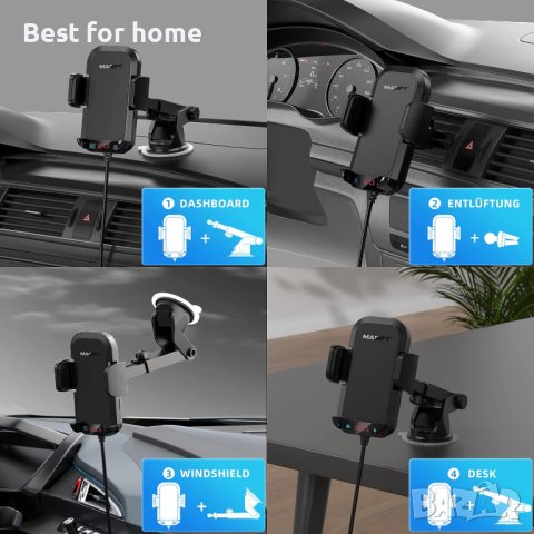 Magift A20pro FM трансмитер Bluetooth,държач за телефон с двойно USB,MP3 плейър TF карта, снимка 4 - Аксесоари и консумативи - 43322890