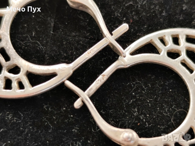 Сребърни обеци (175), снимка 5 - Обеци - 52412342