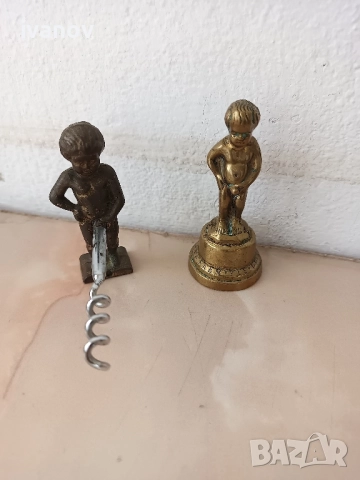 Лот бронзови фигурки - тирбушон и запушалка, снимка 2 - Колекции - 51779809