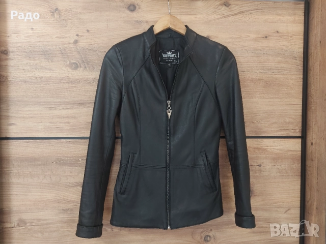 Ново дамско яке естествена кожа размер S кожено КОРОНА сако палто KORONA висок клас кожени изделия, снимка 2 - Якета - 51989270