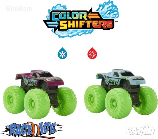 Камион изненада Hot Wheels Monster Trucks Color Reveal с магическа трансформация, снимка 5 - Коли, камиони, мотори, писти - 38239508