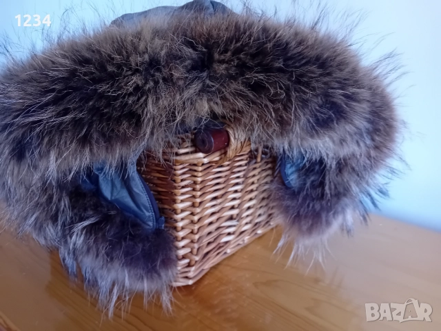 Богата естествена лисица /италианска качулка с лента, снимка 4 - Шапки - 52605778