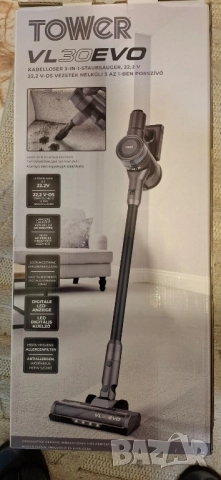Безкабелна прахосмукачка TOWER VL30EVO, нова. 