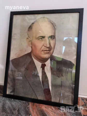 Тодор Живков, стара снимка с надпис в рамка . , снимка 4 - Картини - 48655969