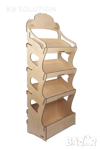 Дървен Стелаж за хляб, снимка 3 - Стелажи и щандове - 48597112