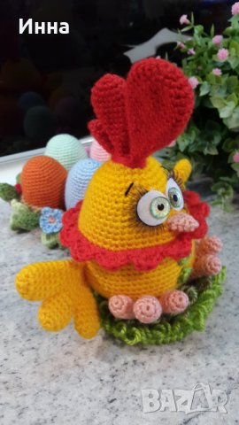 Великденски подаръци. Петел + яйца. Плетена играчка. Ръчно изработени., снимка 15 - Романтични подаръци - 39876036