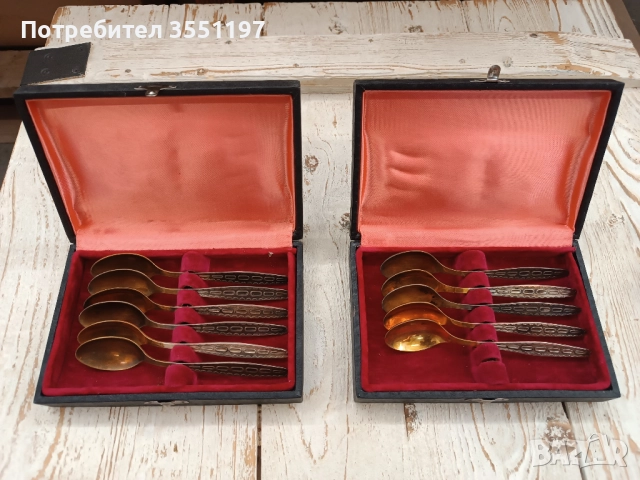 Стари неползвани много запазени руски лъжички в кутия 10 бр, снимка 4 - Антикварни и старинни предмети - 51789487