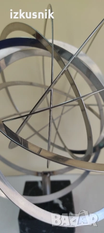 Пластика от инокс и мрамор– армирална сфера, снимка 3 - Статуетки - 53177096