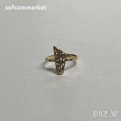 Златен пръстен 14К - 1,04 гр, снимка 4 - Пръстени - 52547241