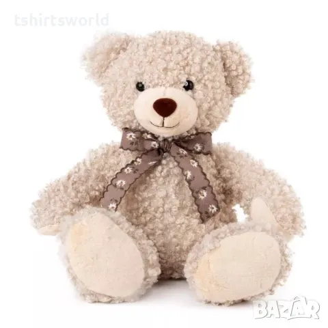 Ново плюшено мече с панделка, 30см