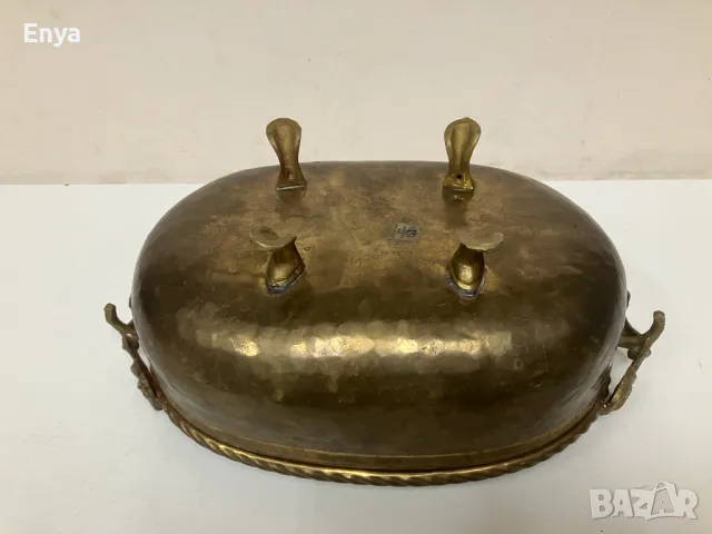 Купа (фруктиера), от месинг, кована, снимка 4 - Антикварни и старинни предмети - 49617835