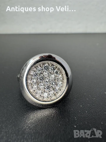 Сребърен пръстен с циркони №7094, снимка 2 - Пръстени - 50791986