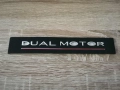 Tesla Dual Motor сребристо с червено надпис, снимка 1