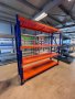 Метални стелажи за склад магазин гараж 4 нива по 300 кг ниво, снимка 3