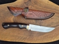 Ръчно изработен ловен нож с кожена кания LN424, снимка 3