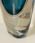 Sommerso за Коста, Ваза, художествено стъкло, VICKE LINDSTRAND,подписана.26 см, Швеция, снимка 7